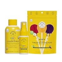 Beekeeper's Naturals Kid's Immune Support Essentials | Kid's Propolis Throat Spray - Propolis Honey Cough Syrup for Kids - Throat Soothing Lollipops | Natural Immune Support - Sore Throat Relief