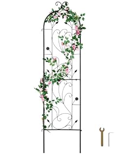 VEVOR treillis métal noir 38 x 152 cm pour grimpantes