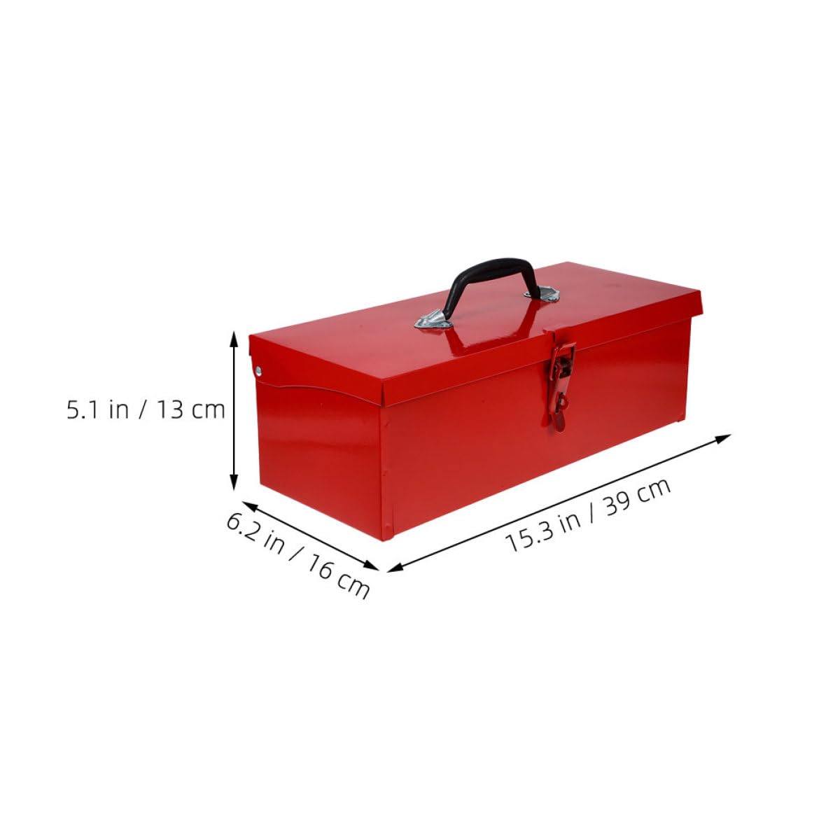 Cassetta per Facile Organizzazione degli Attrezzi in Ferro Rosso Grande Capacità e Design Resistente e Accesso Rapido Agli Utensili