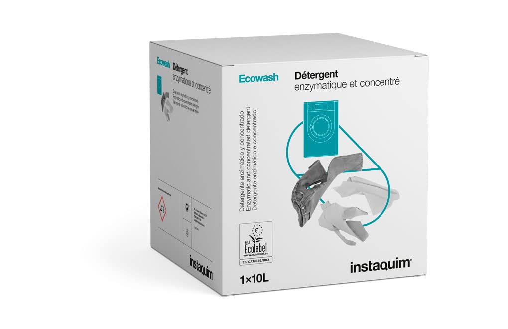 Detergente Lavadora Líquido Eco Wash 10L Bag in Box – INSTAQUIM | Detergente Enzimático Concentrado con Certificado EU Ecolabel para Lavandería Autoservicio