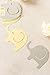 Elephant Garland Decorations, Elephant Baby Shower Banner, Elephant Theme Party Banner (Yellow, Gray) 10 Feet, 24PCS