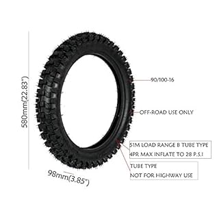 Front Rear Wheel Tire and Tube Set 70/100-19 FrontTire & 90/100-16 Rear Tire for 50cc-150cc Off Road Dirt Pit Bike Motocross TTR125 CRF150 DRZ125 XR100 KX100