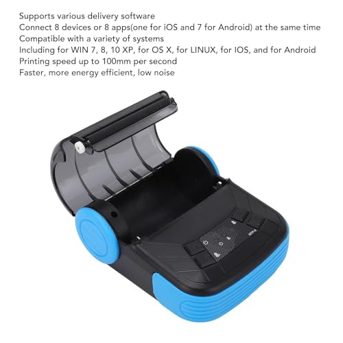 Image of Bluetooth Thermal Label Printer, 4x6 Wireless Mini Receipt Printer for Small Business, Supports iOS, USB, Compatible with Shipping Labels, Barcode, QR Code