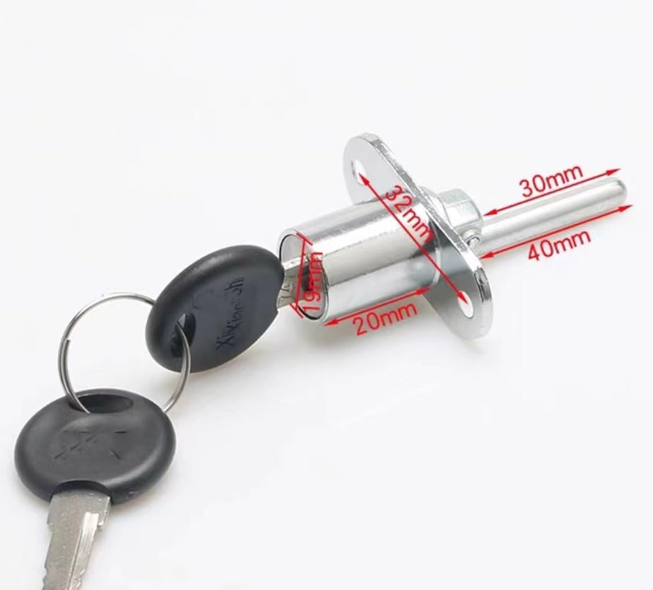 Cabinet Lock，Cam Lock， Mailbox Lock,Letter Post Box Lock,4Pcs Cylinder Cam Lock Zinc(19mm)