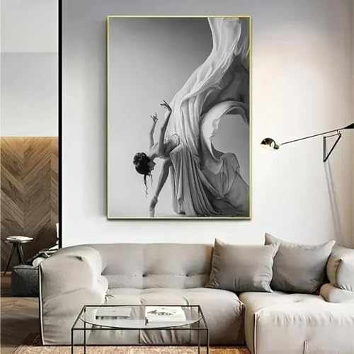 Toile peinture danseur de ballet pour habiller un mur vide sans cadre