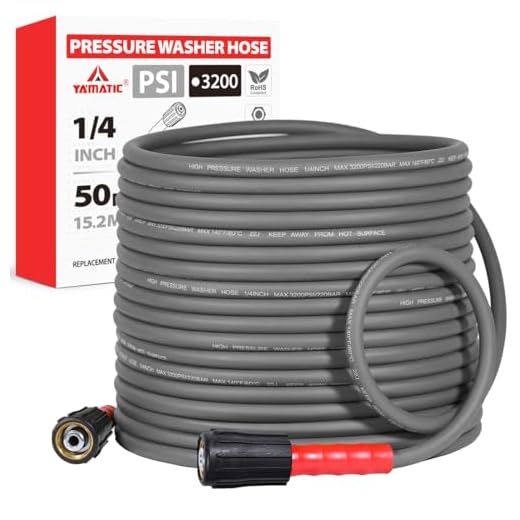 YAMATIC Flexible 50FT Pressure Washer Hose
