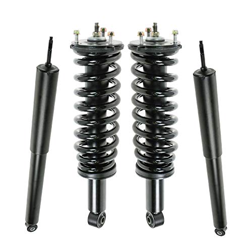 Image of TRQ Front and Rear Complete Strut Assembly & Shock Absorber Kit Complete Strut & Coil Spring Assembly Compatible with 2000-2006 Toyota Tundra