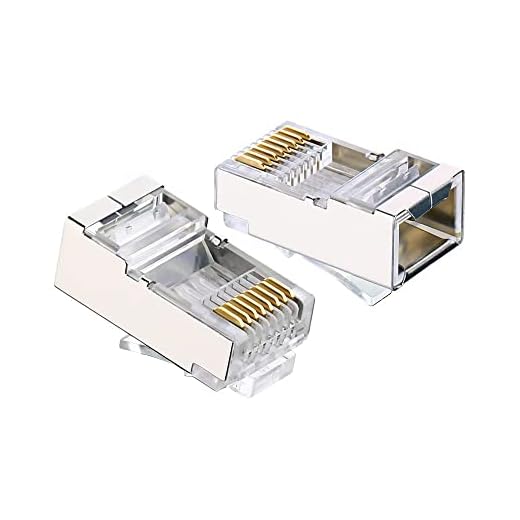 UGREEN 10 Unidades de Conectores RJ45 Blindados 8PCS STP para Cable Ethernet Cat6, Compatible con Cat5e Cat5, Chapados en Oro