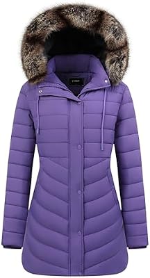 GOLDLADIES Women's Long Winter Coat Waterproof Puffer Jacket with Hood – Thickened Down Parka
