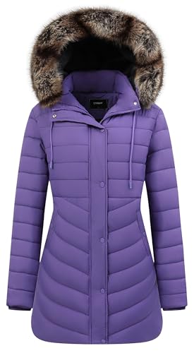 GOLDLADIES Women's Long Winter Coat Waterproof Puffer Jacket with Hood – Thickened Down Parka