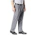 Dockers Men's Classic Fit Signature Khaki Lux Cotton Stretch Pants-Pleated (Regular and Big & Tall), Burma Grey, 52W x 30L