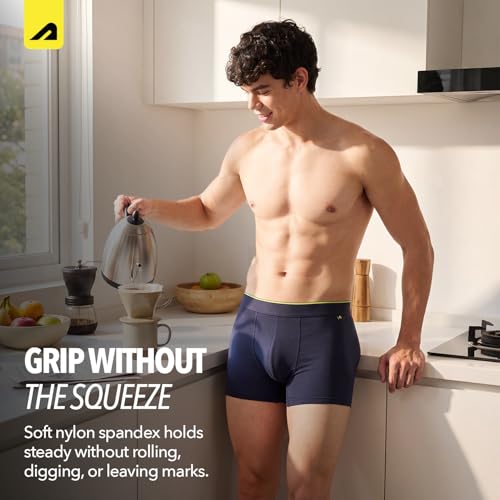Image of Boldfit Trunk Underwear for Men, Cotton Stretch Innerwear, Ultra-Soft Lightweight Boxer Briefs, No-Ride-Up Fit, Open Fly, Moisture-Wicking, Anti-Bacterial, Plush No-Mark Waistband