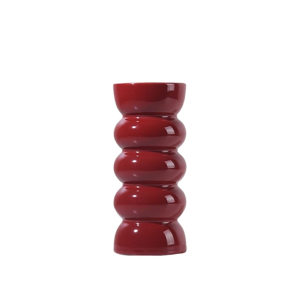 Vase en céramique rouge grand modèle pour composition florale