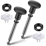 Enhon 2 Set Tub Spout Diverter Repair Kit, Includes 2 x Diverter Valve Stems, 2 x Cup Seals and 2 x Gates, Bathroom Shower Bathtub Leaky Faucet Repair Replacement Parts(Matte Black,Classic)