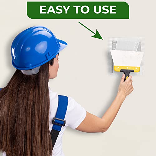 Exopatch Aluminum 12 Pcs Drywall Repair Kit - Wall Patch Repair Kit With 4, 6, 8 Inches Wall Patches For Holes - Self Adhesive Drywall Patch For Broken Wall Or Ceiling Filler #TOP3