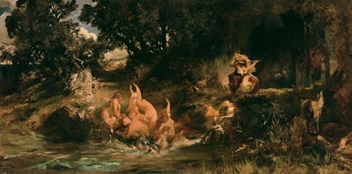 Les sirènes et le tigre de Hans Makart poster mural graffiti salon moderne 60x90