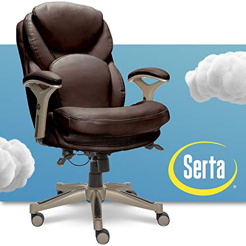 Amazon For Serta Wellness By Design Executive Office Chair Back In Motion Technology Ergonomic Computer Chair With Lumbar Support Bonded Leather Black Ibt Shop