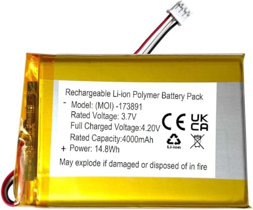 XINLANTECH 4000mAh 3.7v Battery Replacement for HelloBaby HB6081 720P 5.5'' HD Screen /HB6550/ HB6560 / HB6250 Plus 6”IPS Screen Video Baby Monitor