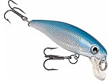 Dynamic Lures Trout Fishing Lure | Multiple BB Chamber Inside | (2) - Size 10 Treble Hooks | for Bass, Trout, Walleye, Carp | Count 1 | (Silver/Blue, HD Trout 2.25 Inch)