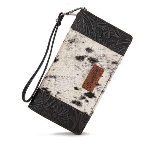 Image of Wrangler Wristlet Wallets Western Wallet for Women Floral Tooled Womens Wallet Boot Stitch Purses | Tooled