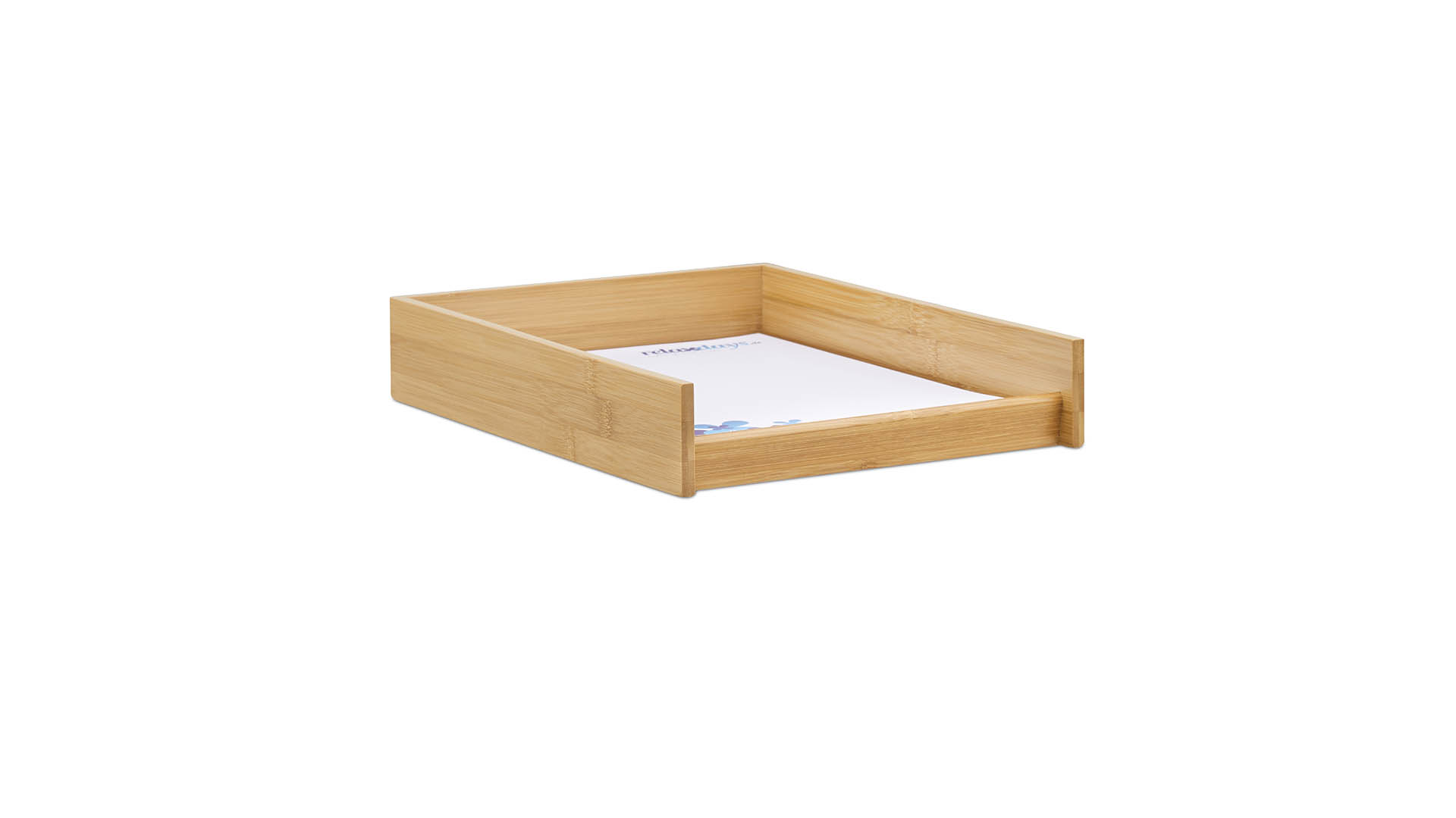 Porte-Revues Bambou Relaxdays - Format A4, 30.5x26.5x12cm, Nature, Pour Bureau Et Maison