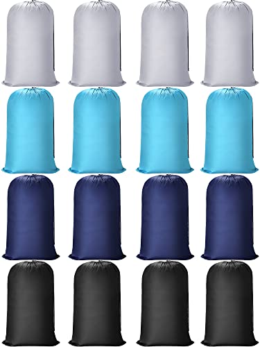 Woanger 16 Pcs Extra Large Travel Laundry Bag 24 X 38 Inch Drawstring Travel Bag Washable Laundry Bag Dirty Clothes Bag For Traveling Laundry Sack For Home Dorm Clothing Storage, 4 Colors #TOP12