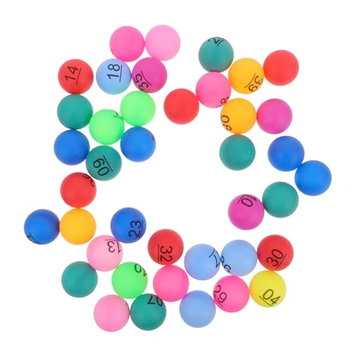 SUPVOX 40Pcs Raffle Balls for Games Numbered Plastic Bingo Balls for Party Supplies Fun Lottery for Birthdays Bar Parties and Celebrations