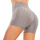 Tela: los pantalones cortos de yoga para mujer están diseñados con tela fruncida, no se deforma fácilmente, los detalles fruncidos en la cadera ayudan a levantar tu trasero, haciéndolo más lleno y sexy, le dan a tu trasero un aspecto aerodinámico.