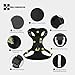 SMALL COMBINATION Lightweight Dog Harness, Large to Very Large Breeds, Adjustable Fit.Pet Harness with Pocket, Dog Training Harness for Outdoor Walking Running, Hiking (Black, XS)