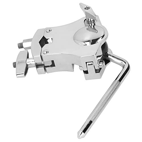 Tom M Rack Mount Silver Zinc Alloy Clamp, Bracket Mutifunction Musical Clamp, 360° Rotation, Sets Instrument Accessories WC83 Compact Appearance, Suitable for All Brackets