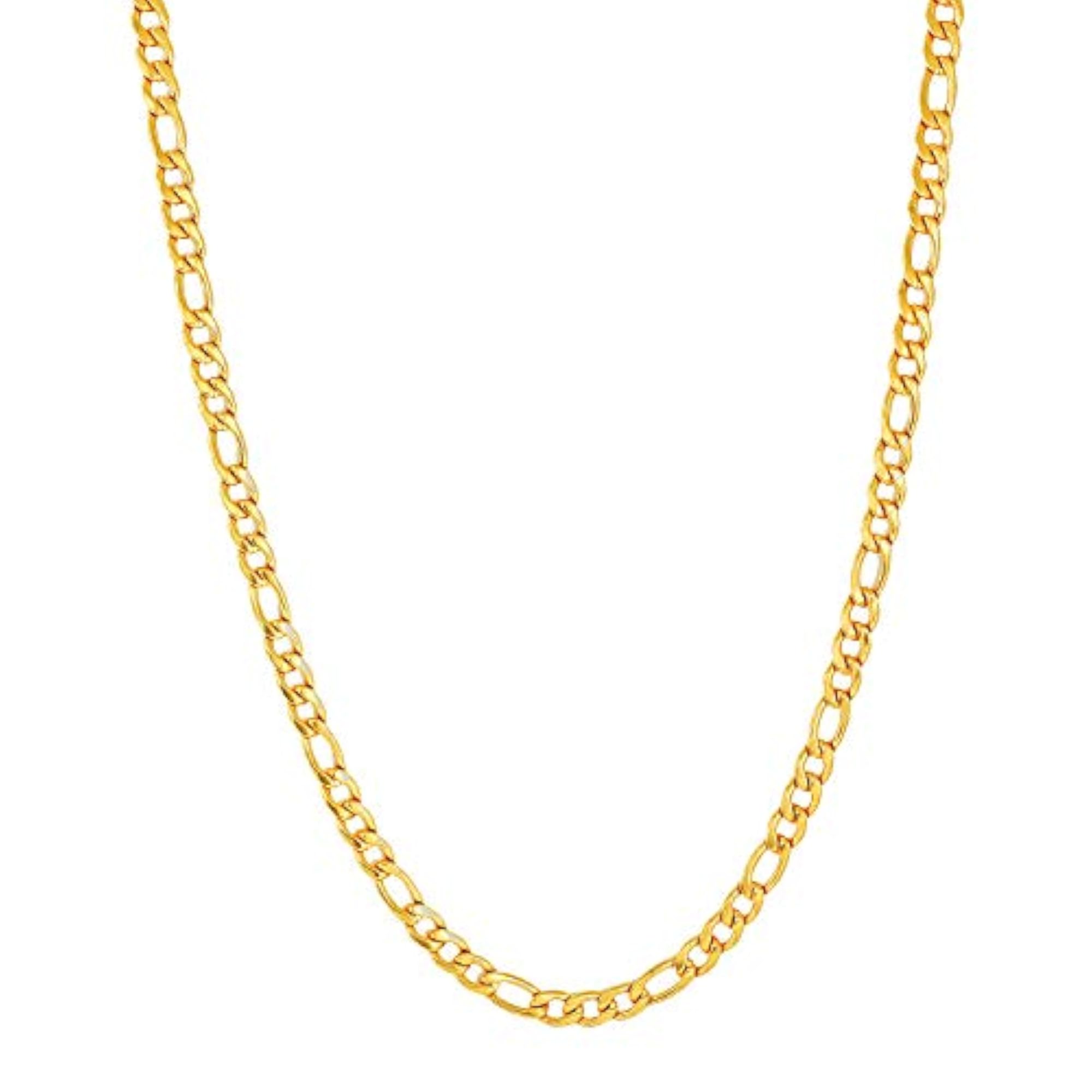 Men's Pure Stainless Steel Long Gold Necklace, Stylish