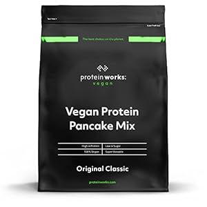 THE PROTEIN WORKS Vegan High Protein Pancake Mix | Weinig Suiker | Slow Release Carbs | Origineel Klassiek | 500g