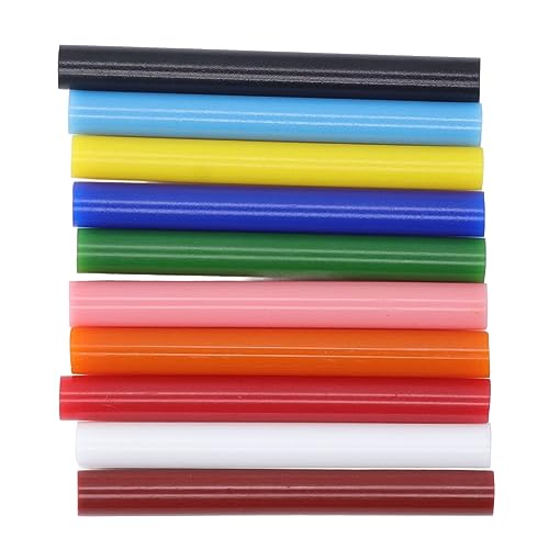 Pssopp Barras de Pegamento Termofusible de Resina Epoxi, 10 Unidades, 11 X 100 Mm, Fuerte Adherencia, No Tóxicas, con Buena Estabilidad Térmica y Flexibilidad para Manualidades,