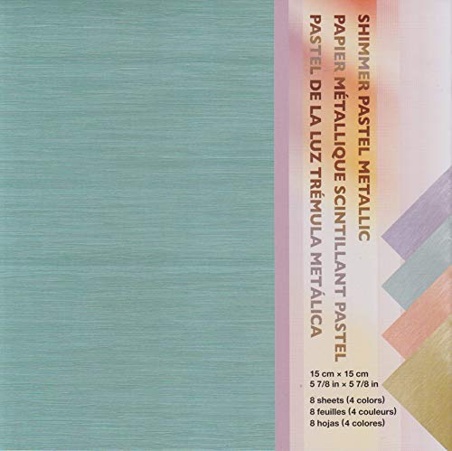 Papier origami scintillant pastel métallisé 15 cm Aitoh 4 motifs