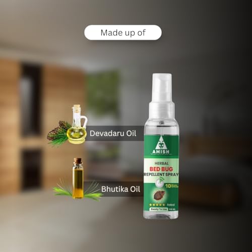 Amish Herbal Bed Bug Spray 100ml Pack Of 1 |10Minutes Result Guaranty|Removes Entire BedBug colony|Powerful 100% Organic No Chemical BedBug Repellent Khatmal Spray for Home Long Lasting Protection Instant Action (Image - 3)