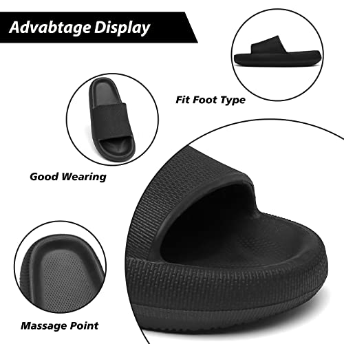 Somic Dames Heren Doucheslippers Indoor Huisschoenen Zwembadschoenen Dikke Zolen Antislip Pantoffels Strand Sandalen 4 Kleuren 36-45EU - Afbeelding 3