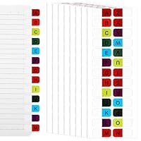8 Blatt A-Z Index Tabs Selbstklebende Register Alphabet Etiketten Index Tabs Page Markers Tabs Bunte Alphabetische Seitenmarker für Büro, Dokumente, Bücher,Tagebuch,Verschiedene Bücher