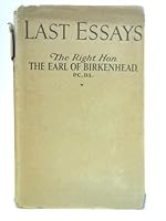 Last essays of the Earl of Birkenhead B0008CB2Z2 Book Cover