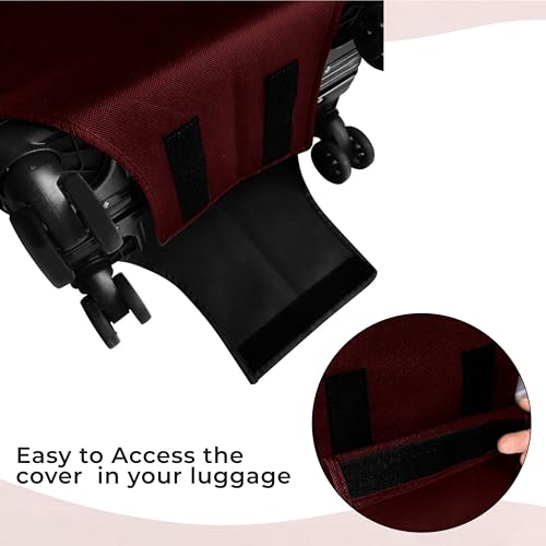 Image of Kraptick Non-Woven Luggage Cover - Waterproof, Dustproof, and Stretchable Luggage Protector Cover, Durable Non-Woven Luggage Case for Trolley (Red- 20 Inch, 24 Inch, 28 Inch) Combo of 3
