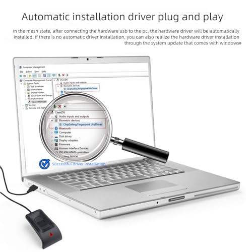 Scanner d'empreintes digitales USB en ABS pour ordinateur de bureau - 3