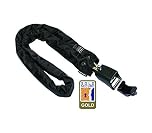 Hiplok Home Gold Bike/Bicycle Chain with Lock. 1.5m Length, 12mm Shackle, 10mm Thick. Sold Secure Gold, Anti-Scratch, 3 x Keys, 10 Yr Warranty