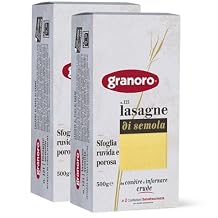 Granoro Lasagne Oven Ready Pasta Sheets #121 - Authentic Italian Durum Wheat Semolina pasta for Baking, 17.6oz Bags Pack of 2