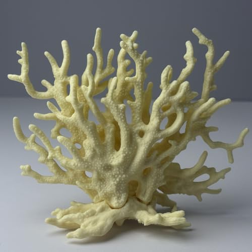 Image of Yellow Aquarium Coral Fish Tank Decorations Aquarium Landscape | Realistic coral aquarium decoration, 5.9 inch x 4.7 inch , suitable for fish, works for freshwater /saltwater tanks, easy to clean