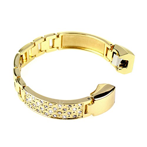Für Fitbit Alta HR Gurt, angolf Fitbit Alta Edelstahl Strass Armband Band Smart Watch Ersatz Riemen Metall Schnalle Schließe für Fitbit Alta/Fitbit