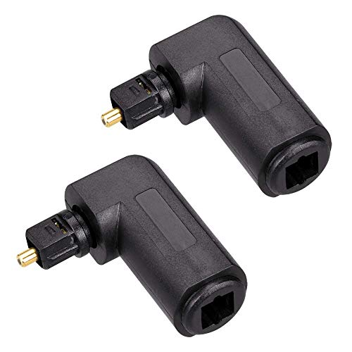 VCE Paquete de 2 adaptadores de Cable óptico de Audio óptico Toslink