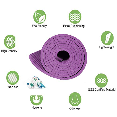 Image of IRIS Fitness Non Slip 6 mm TPE Yoga Mat for Hot Yoga Pilate Gymnastics
