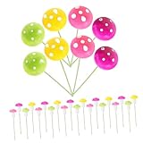 POPETPOP 60 Piezas Mini Hongos Decorativos de Espuma Coloridos con Miniaturas para Jardín de Hadas Micro Paisaje y Macetas Pequeño Colores Mezclados