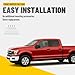 KUAFU Front Bumper Face Bar Compatible with 2018-2020 Ford F-150 w/Fog Light Hole Bumper Impact Bar Replacement for JL3Z17757A FO1002430 Chrome Silvery Steel