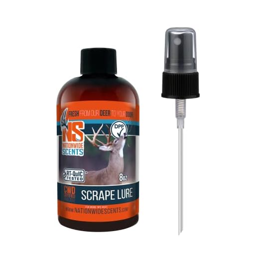 Nationwide Scents Scrape Lure Deer Attractant Urine | Pure Active Scrape Lure Buck Hunting Spray Scent (8 oz Bottle)
