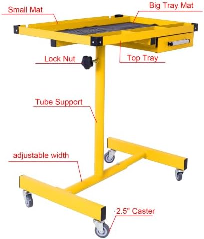 Adjustable Work Table with Drawer